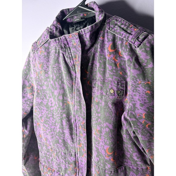 DC Shoes Purple Quilted Camo Jacket Womens Medium Zip Front Streetwear Skate - Picture 3 of 7